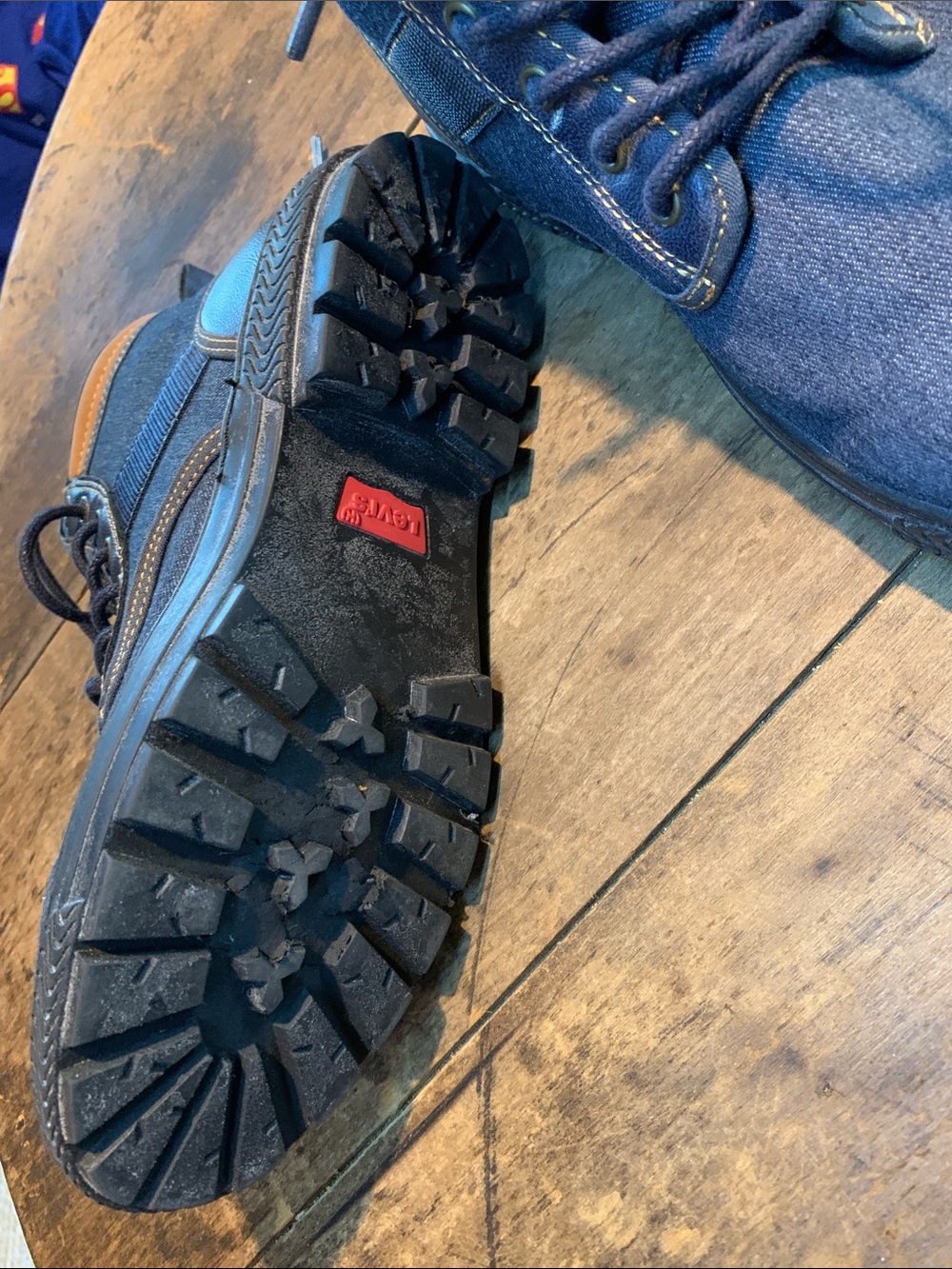 NWOT Levi's Denim and Leather Forrest Boots - Picture 6 of 11